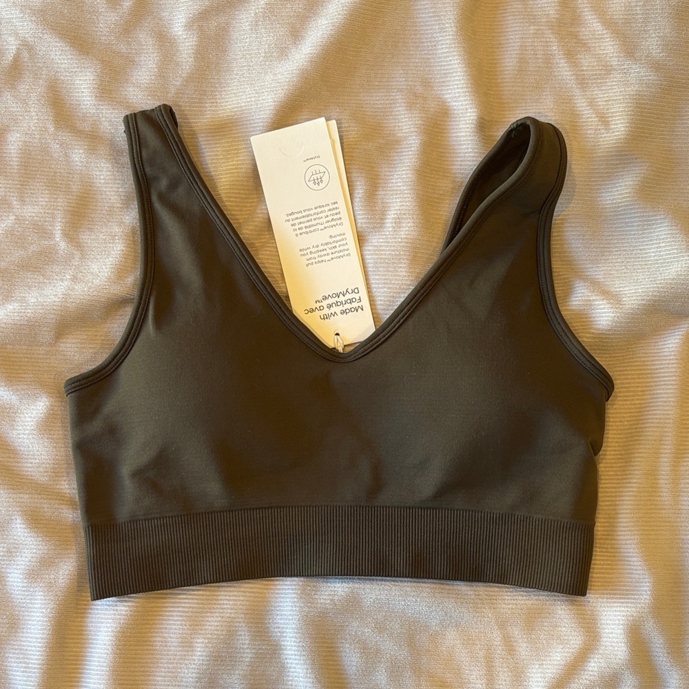 Women's Olive Green Sports Bra